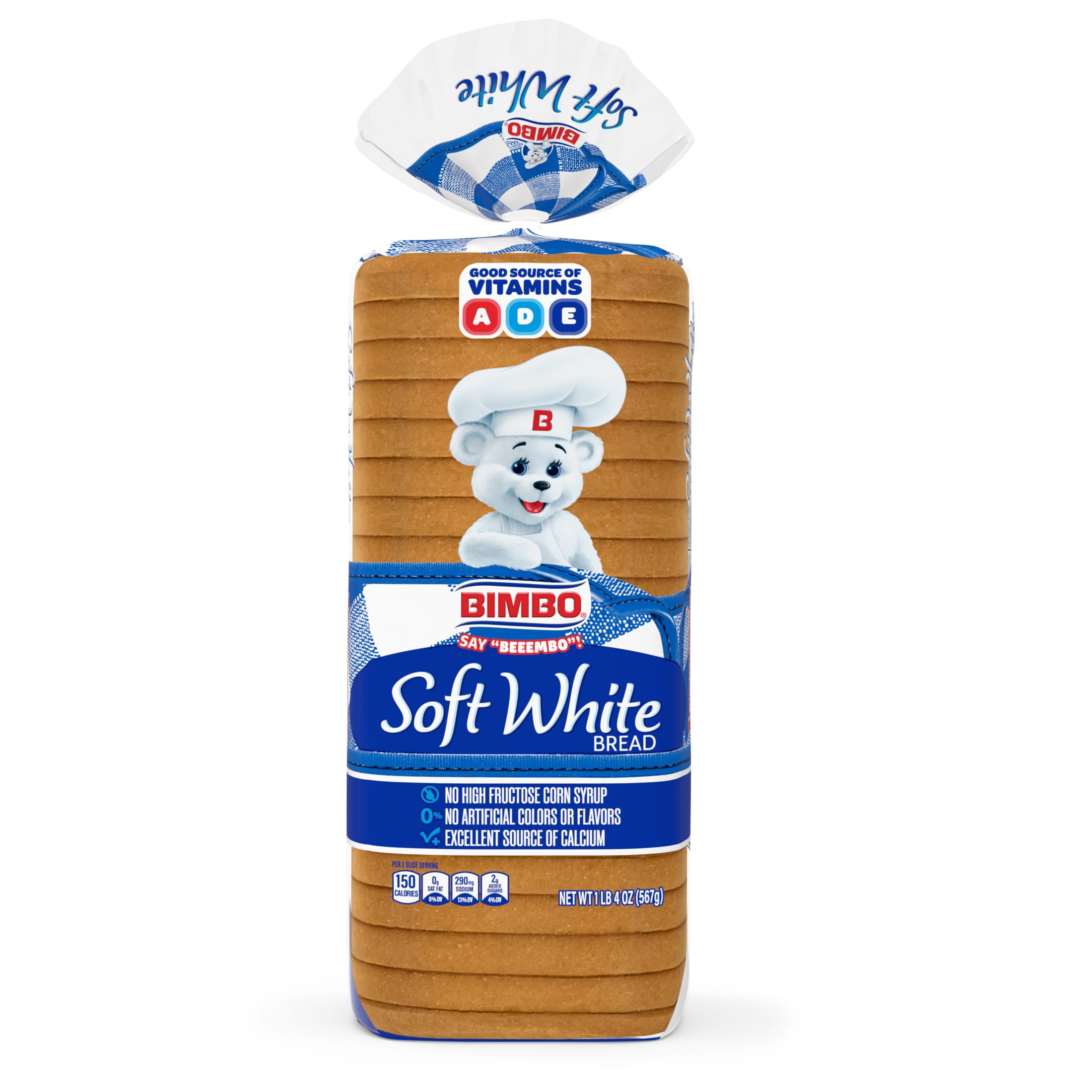 Bimbo White Bread, 20 oz Bag, 20 Slice Pack