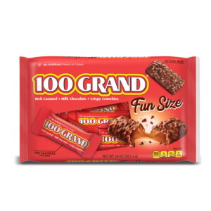 Enjoyable Measurement 100 Grand Crispy Milk Chocolate and Caramel Sweet Bars, 10 oz