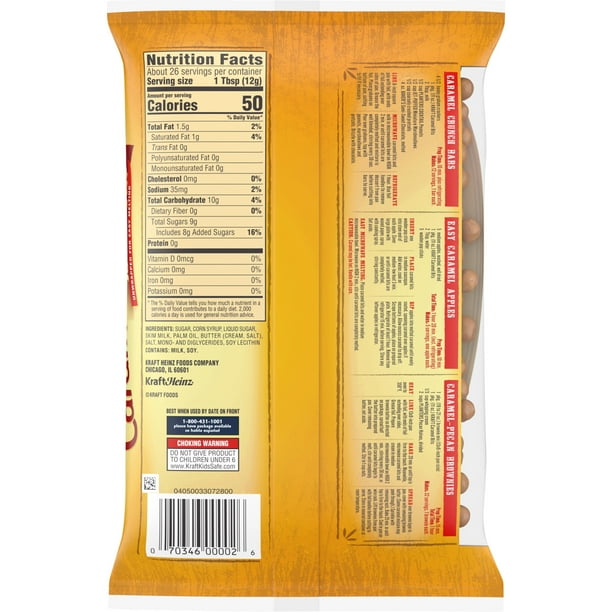 Kraft Traditional Unwrapped Caramel Bits for Easy Melting, 11 oz Bag